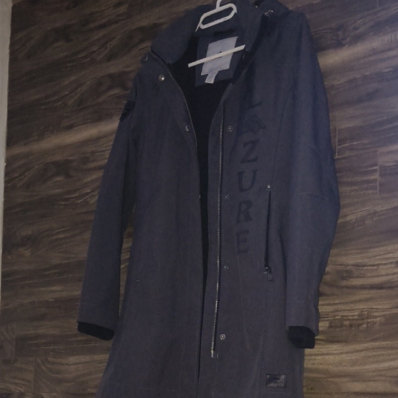 Roots 73 x Lazure - Women's Charcoal Gray Long Jacket - Picture 5 of 9
